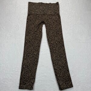 Spanx Leopard Print Seamless Leggings High Waisted Tummy Control‎ Medium